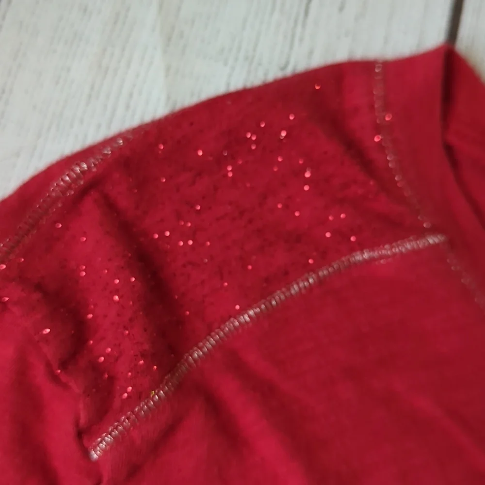 Justice Red Long Sleeve T-Shirt - Size 8